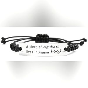 A pc of my heart lives in heaven adjustable bracelet